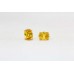 Ear stud 925 sterling silver gold rhodium polish yellow zircon stone A 188